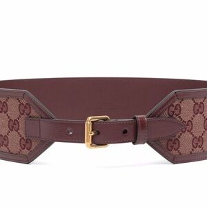 Gucci Burgundy Belt with Gold Hardware NWT